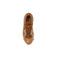 Sneakers Arthur en cuir velours et laine check pied-de-poule - Beige & Brown