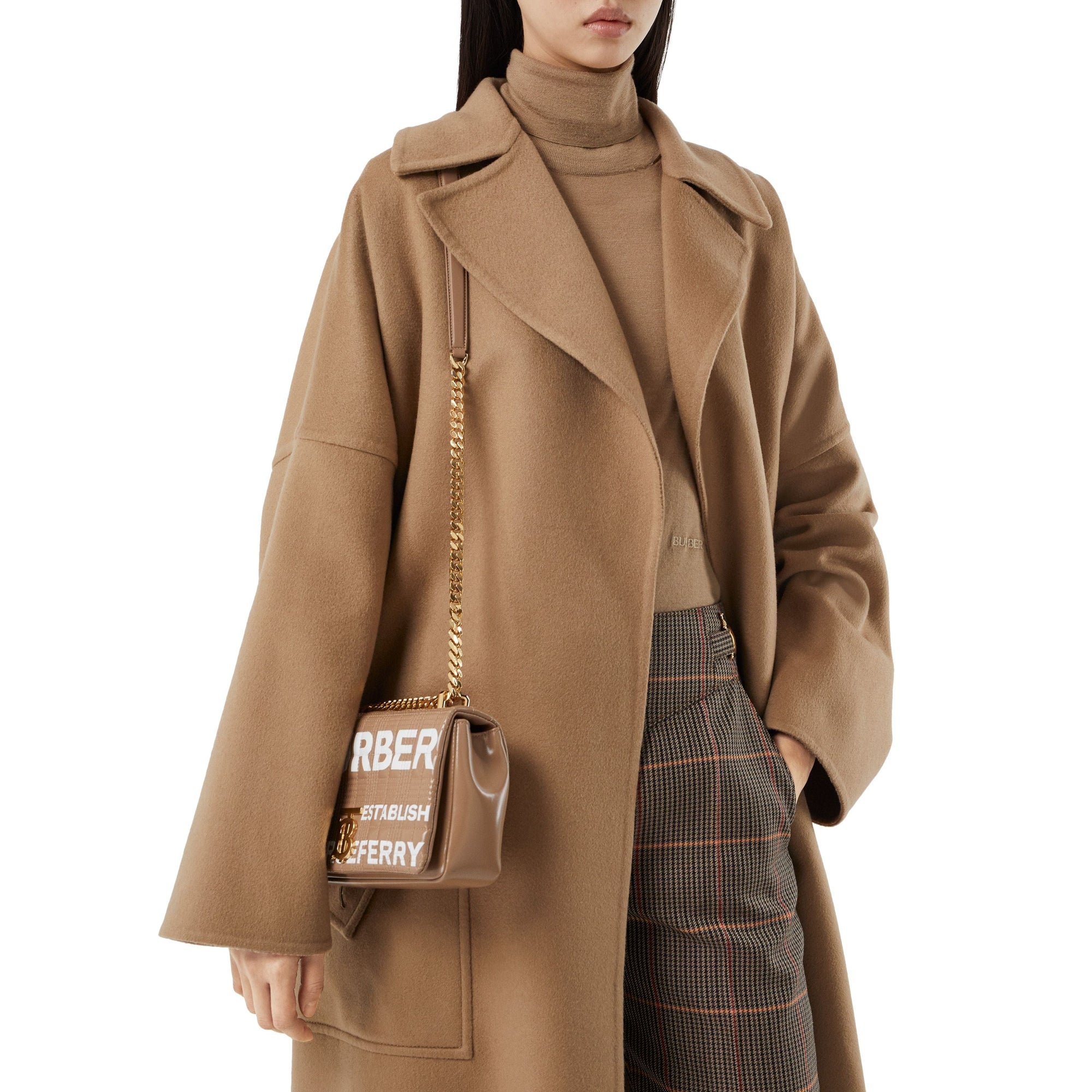 Petit sac Lola matelassé Horseferry - Camel & White