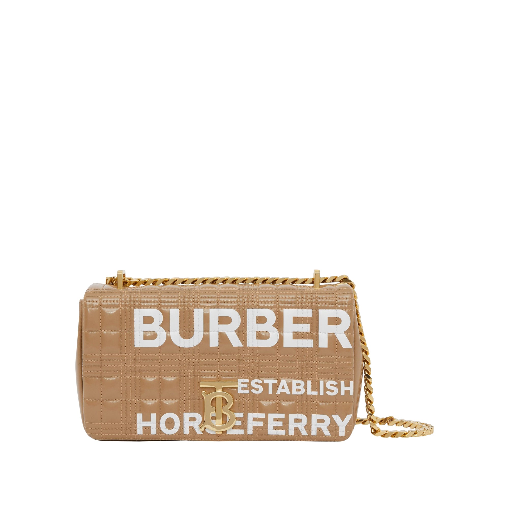 Petit sac Lola matelassé Horseferry - Camel & White