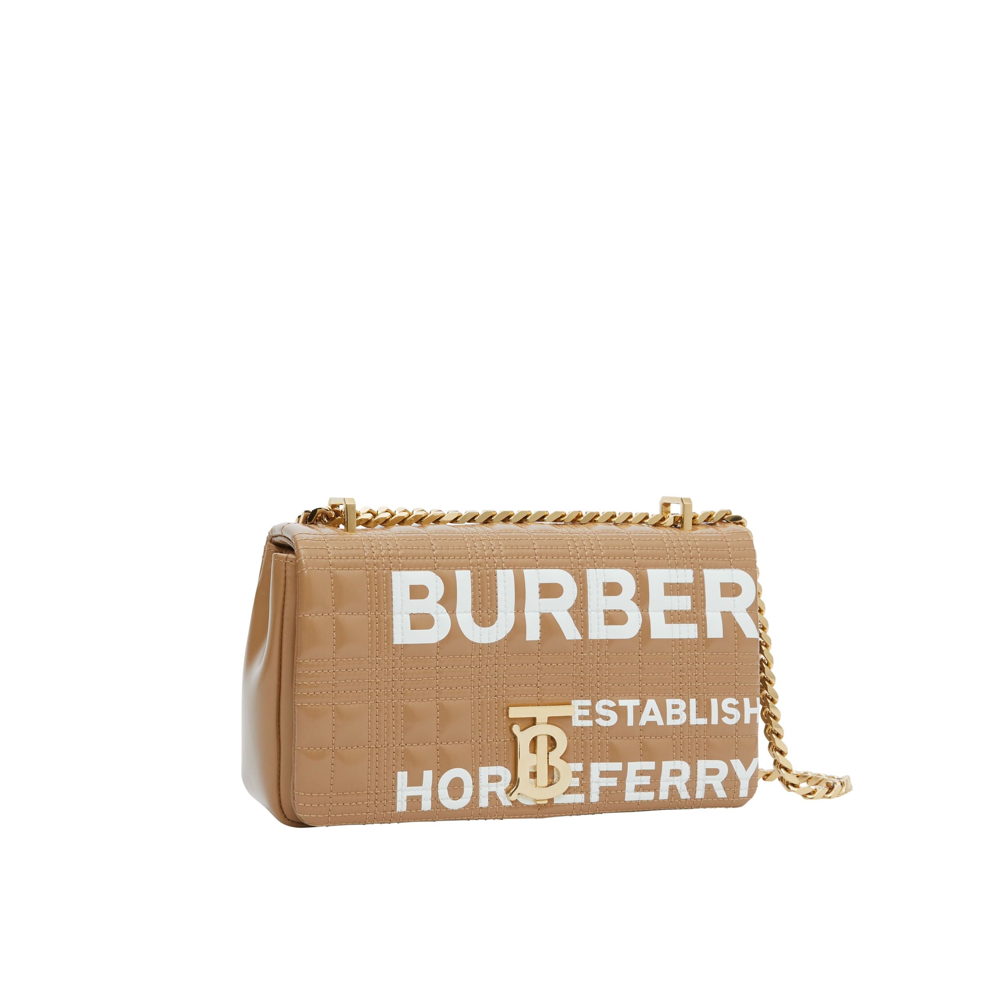 Petit sac Lola matelassé Horseferry - Camel & White
