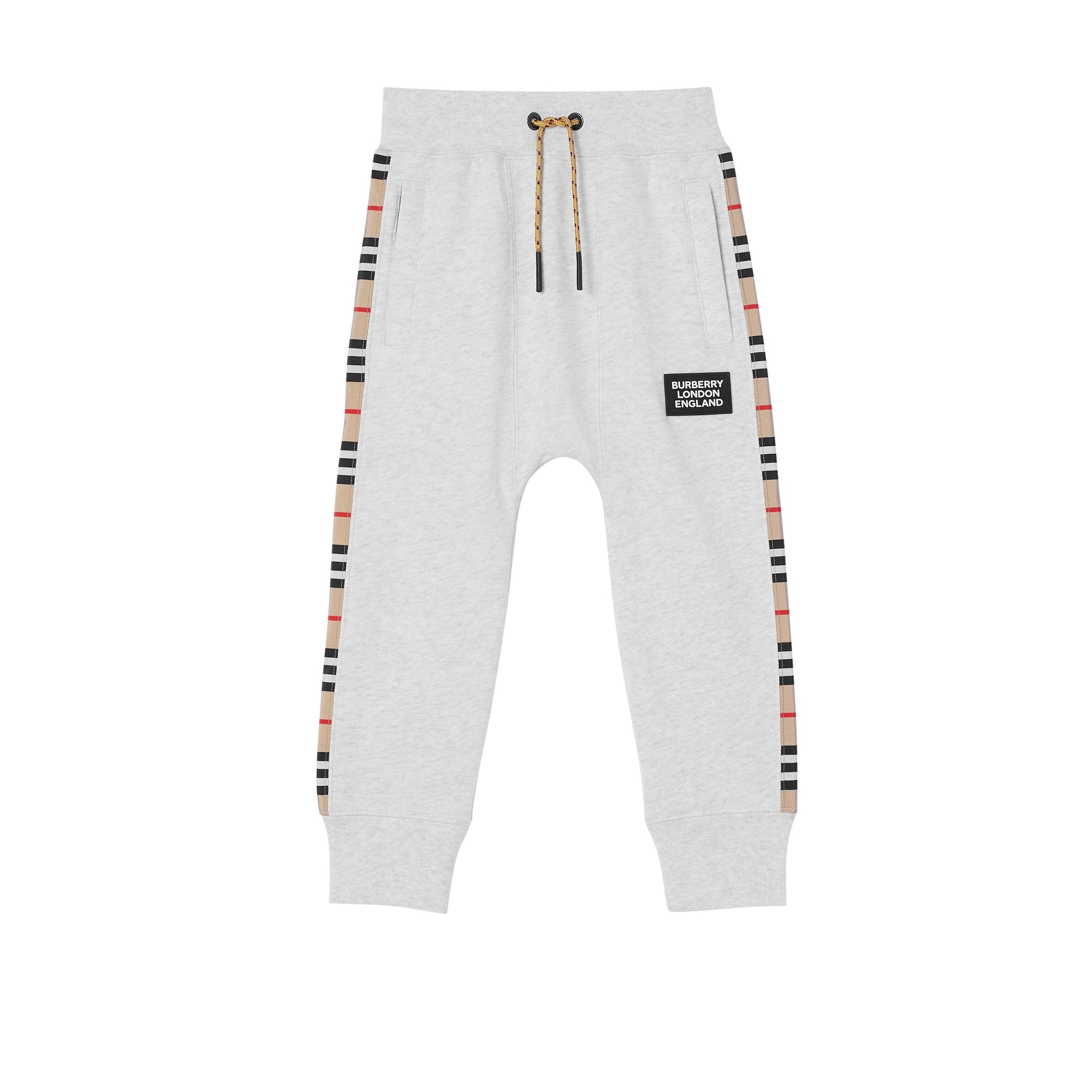 Pantalon de survêtement en coton à rayures iconiques - White Melange