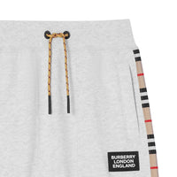 Pantalon de survêtement en coton à rayures iconiques - White Melange