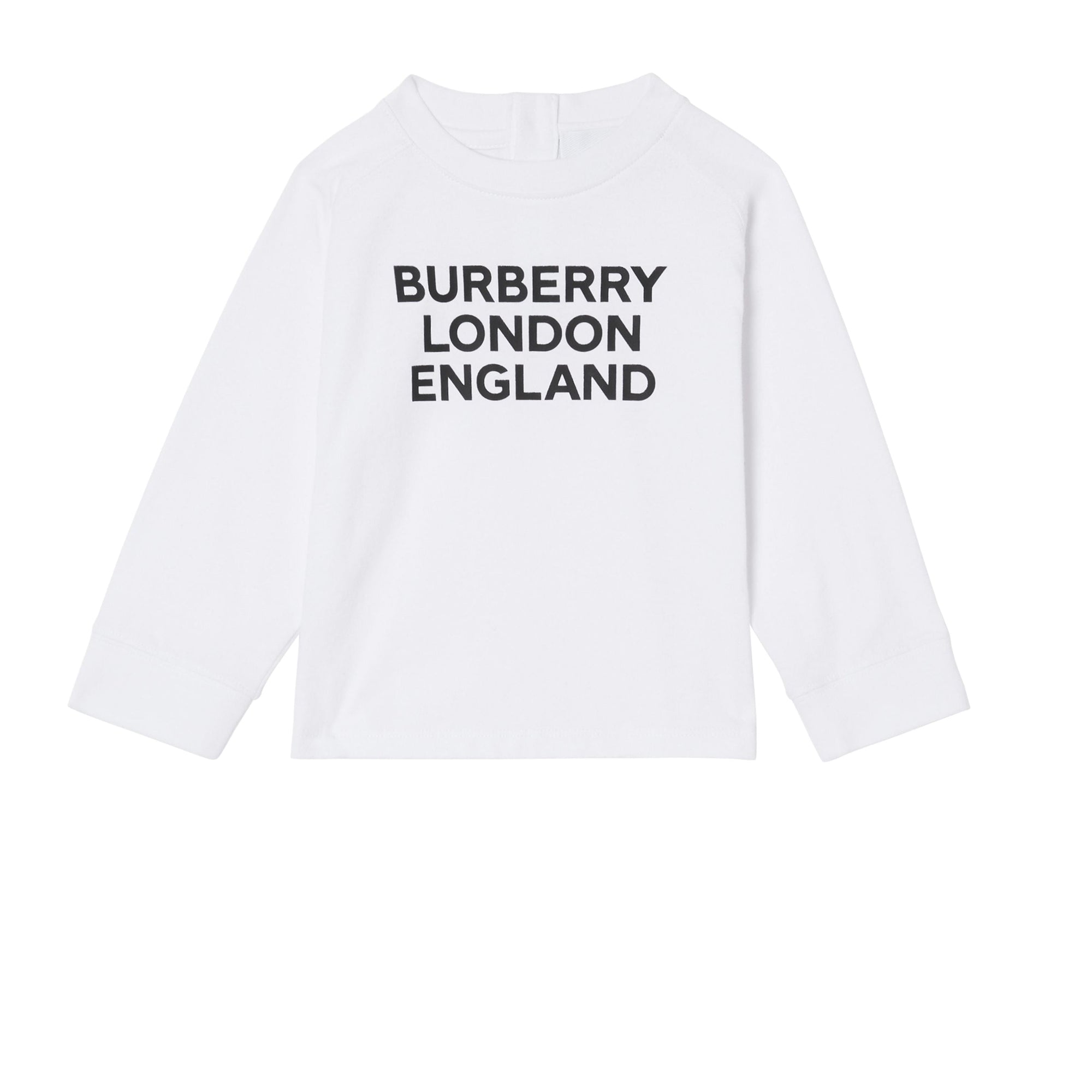 Haut à manches longues en coton avec logo - White