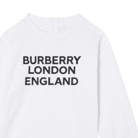 Haut à manches longues en coton avec logo - White