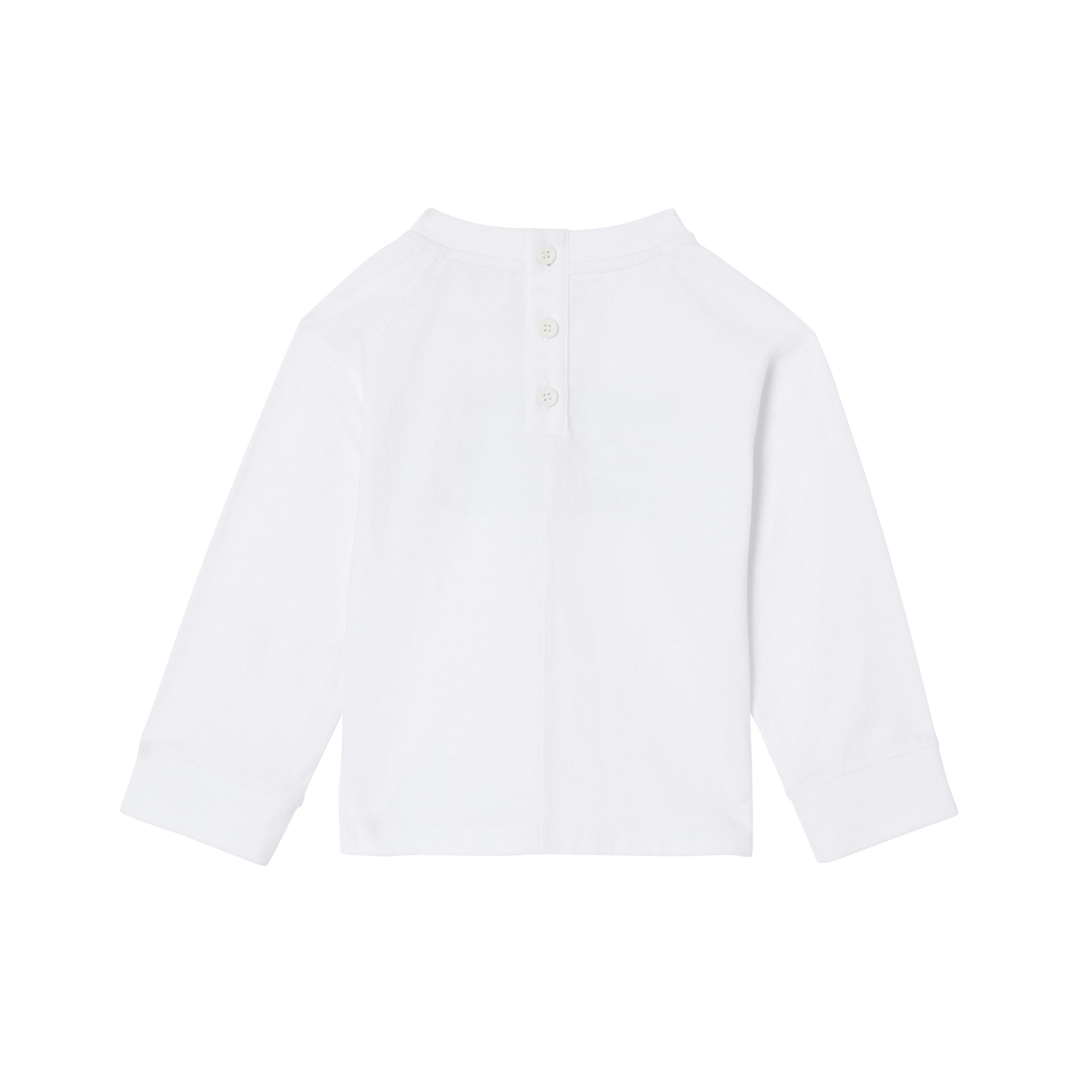 Haut à manches longues en coton avec logo - White
