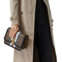 Petit sac TB en toile écologique rayé Monogram - Bridle Brown