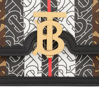 Petit sac TB en toile écologique rayé Monogram - Bridle Brown