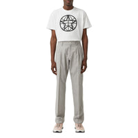 Pantalon de costume en jacquard de laine avec logo - Light Pebble Grey