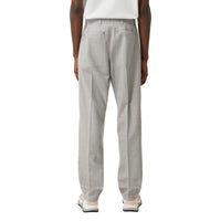Pantalon de costume en jacquard de laine avec logo - Light Pebble Grey