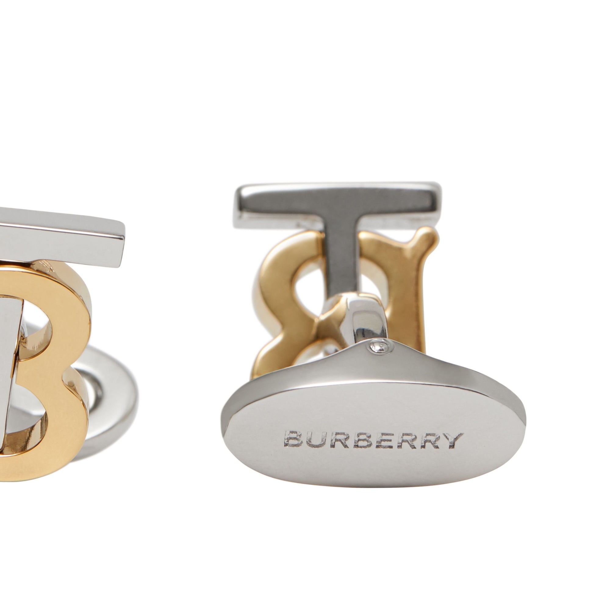 Boutons de manchette plaqués or et palladium Monogram - Light Gold & Palladio