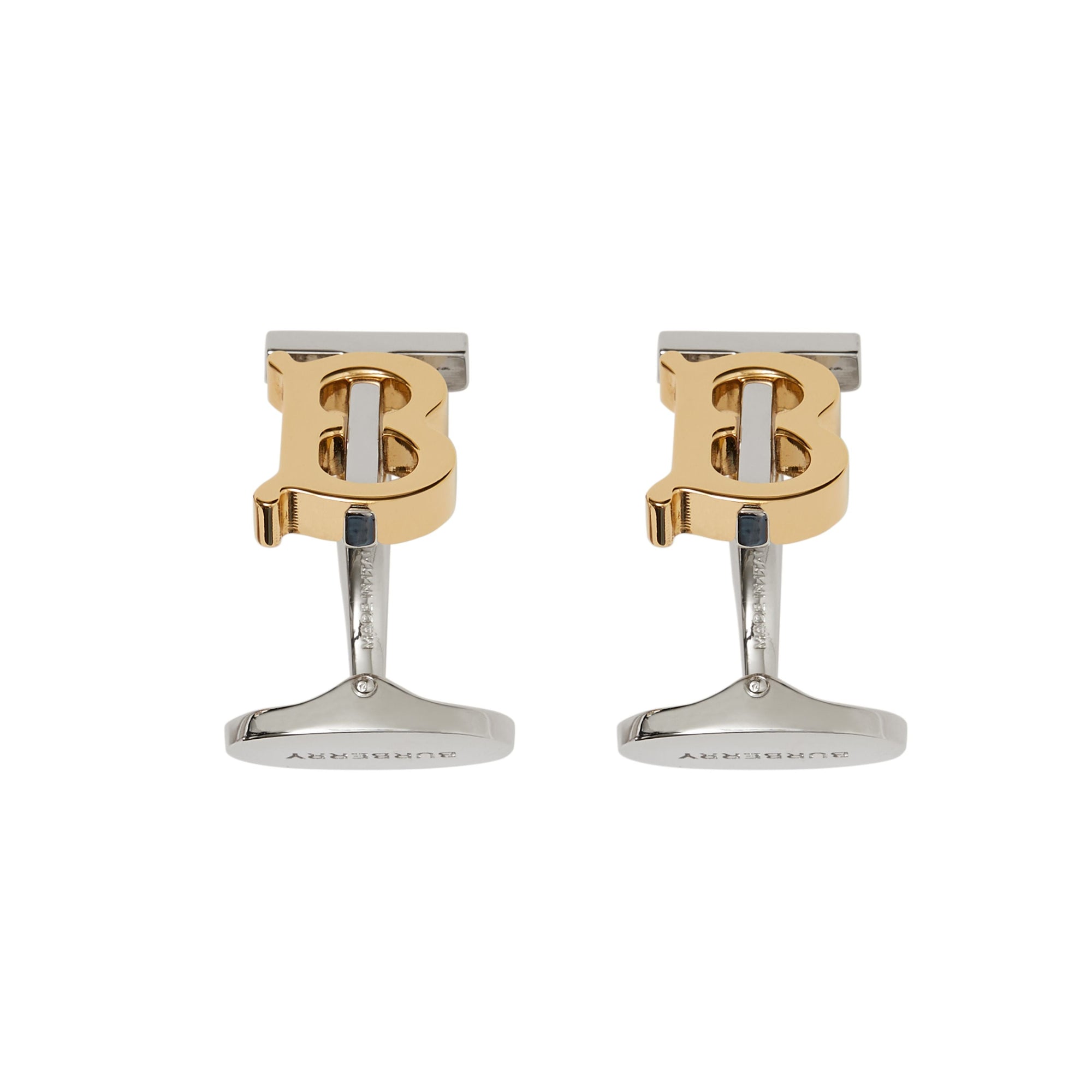 Boutons de manchette plaqués or et palladium Monogram - Light Gold & Palladio
