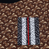 T-shirt en coton rayé Monogram - Bridle Brown