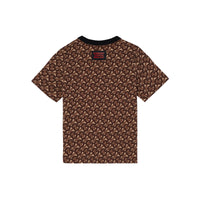 T-shirt en coton rayé Monogram - Bridle Brown