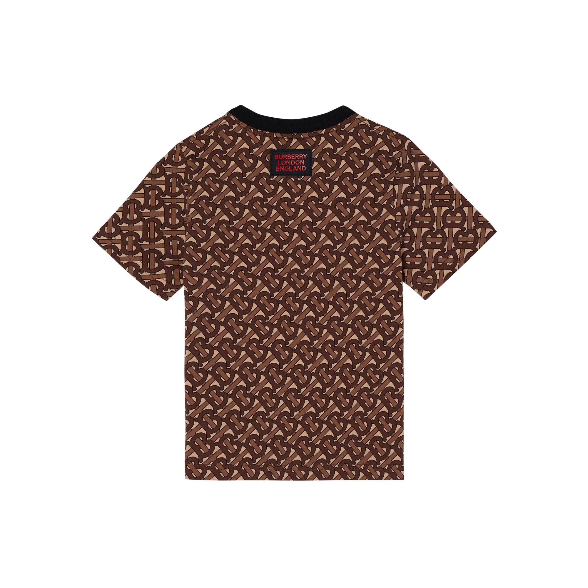 T-shirt en coton rayé Monogram - Bridle Brown
