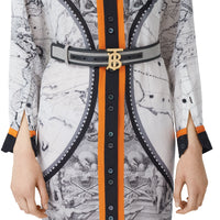 Ceinture en toile et cuir Monogram - Black