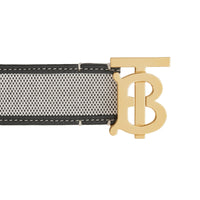 Ceinture en toile et cuir Monogram - Black