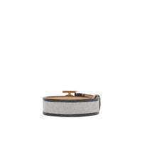 Ceinture en toile et cuir Monogram - Black