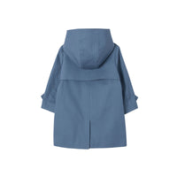 Paletot en sergé de coton avec capuche amovible - Steel Blue