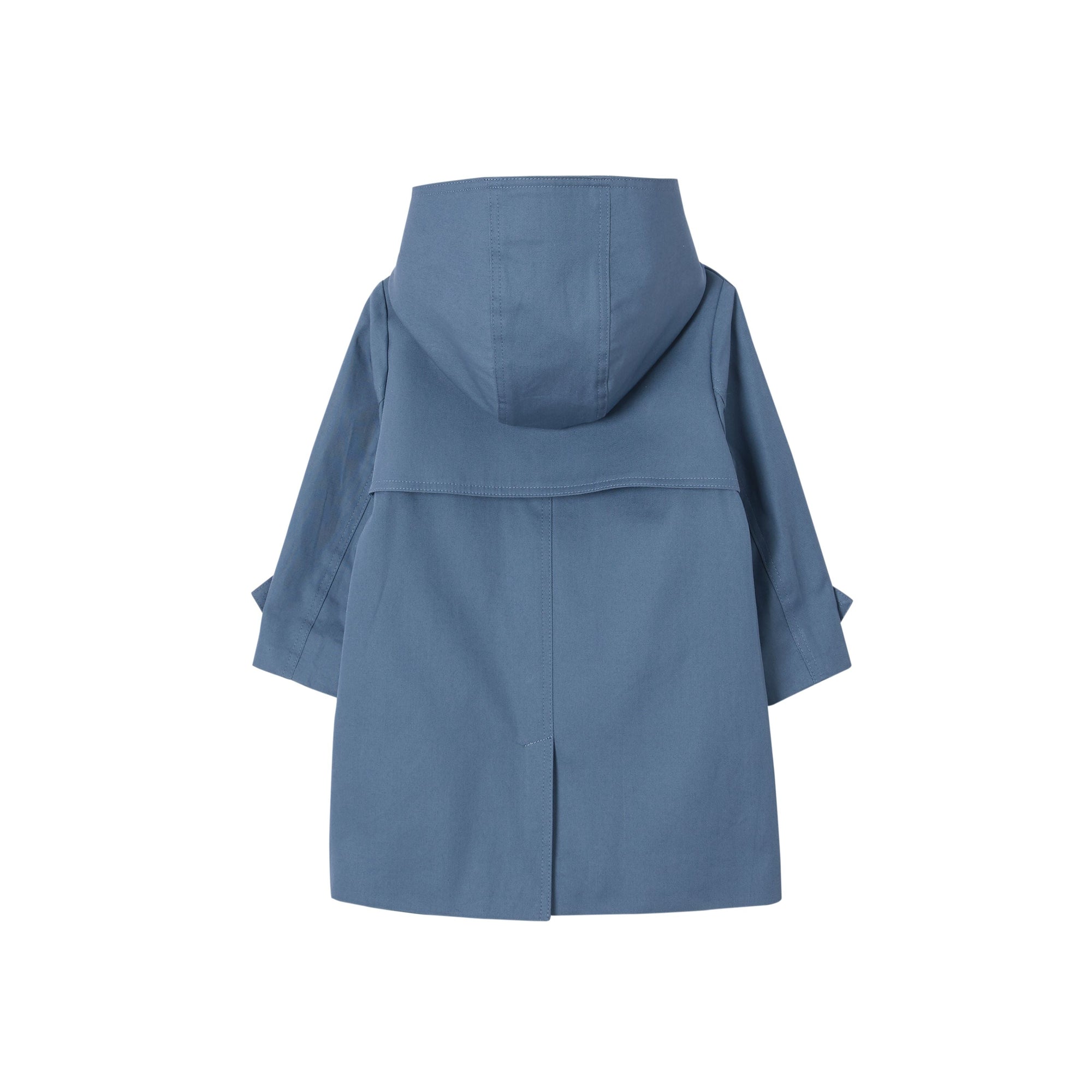 Paletot en sergé de coton avec capuche amovible - Steel Blue