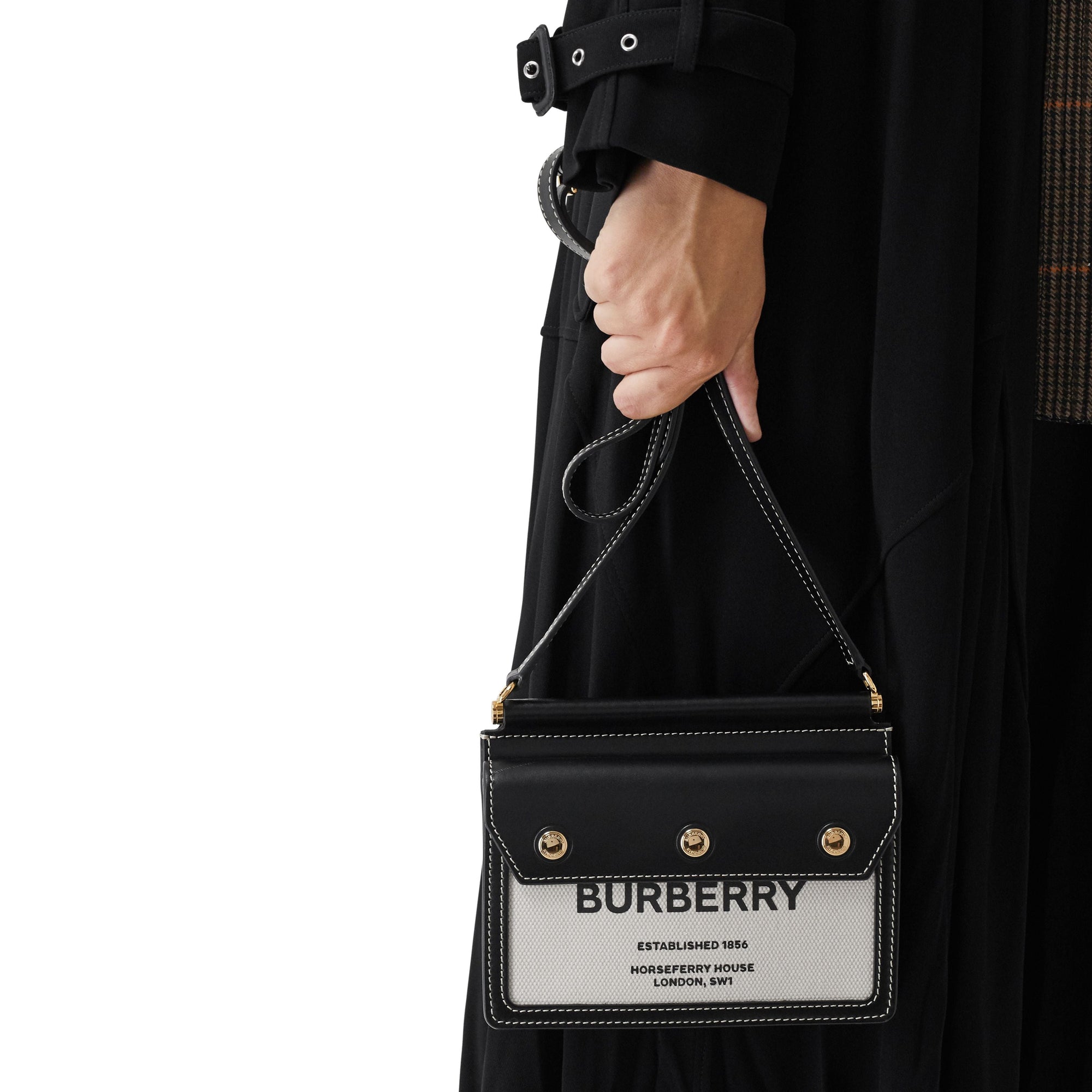 Mini sac Title Horseferry avec poche en cuir - Natural & Black