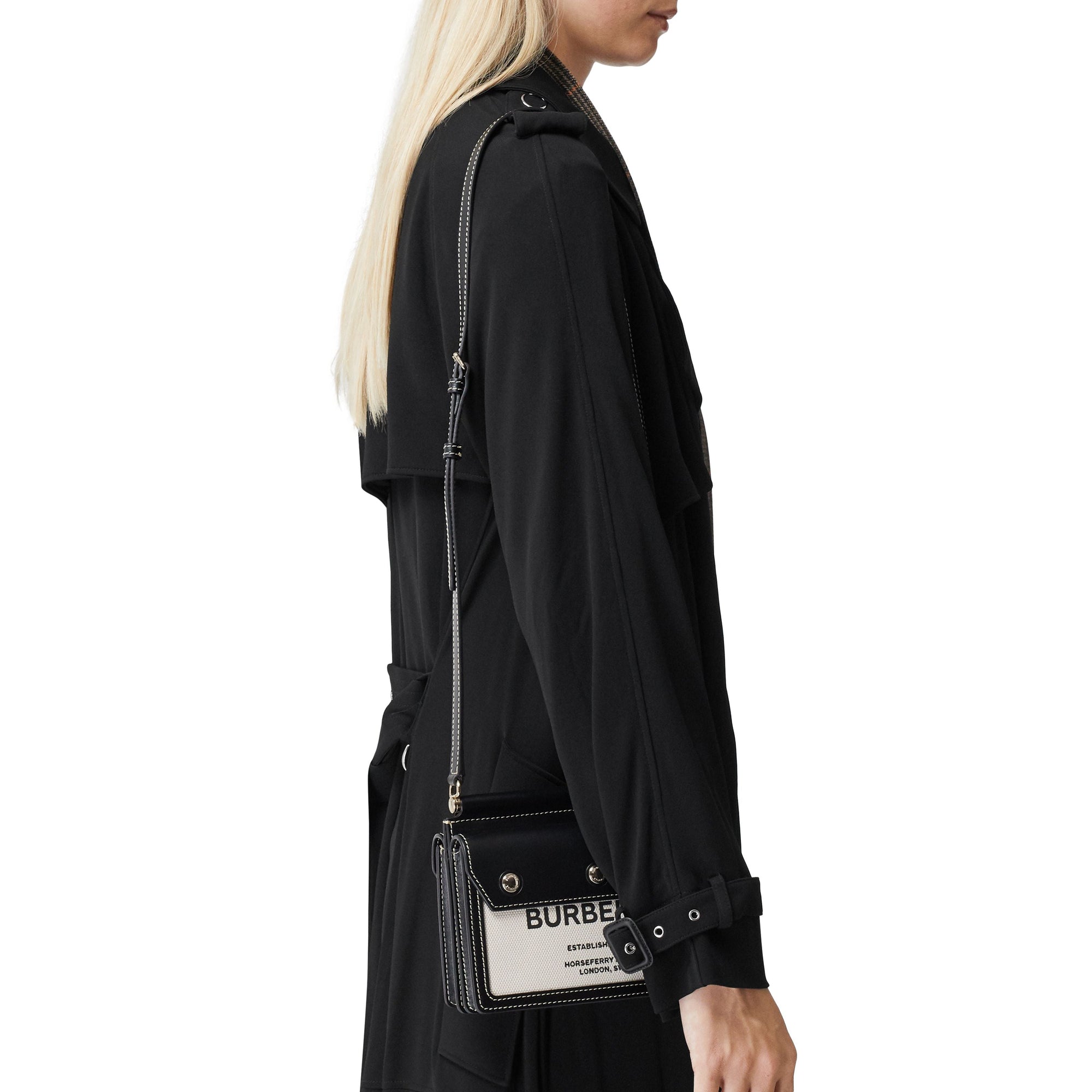 Mini sac Title Horseferry avec poche en cuir - Natural & Black