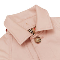 Paletot en sergé de coton avec capuche amovible - Ice Pink