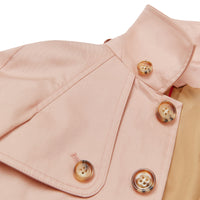 Paletot en sergé de coton avec capuche amovible - Ice Pink