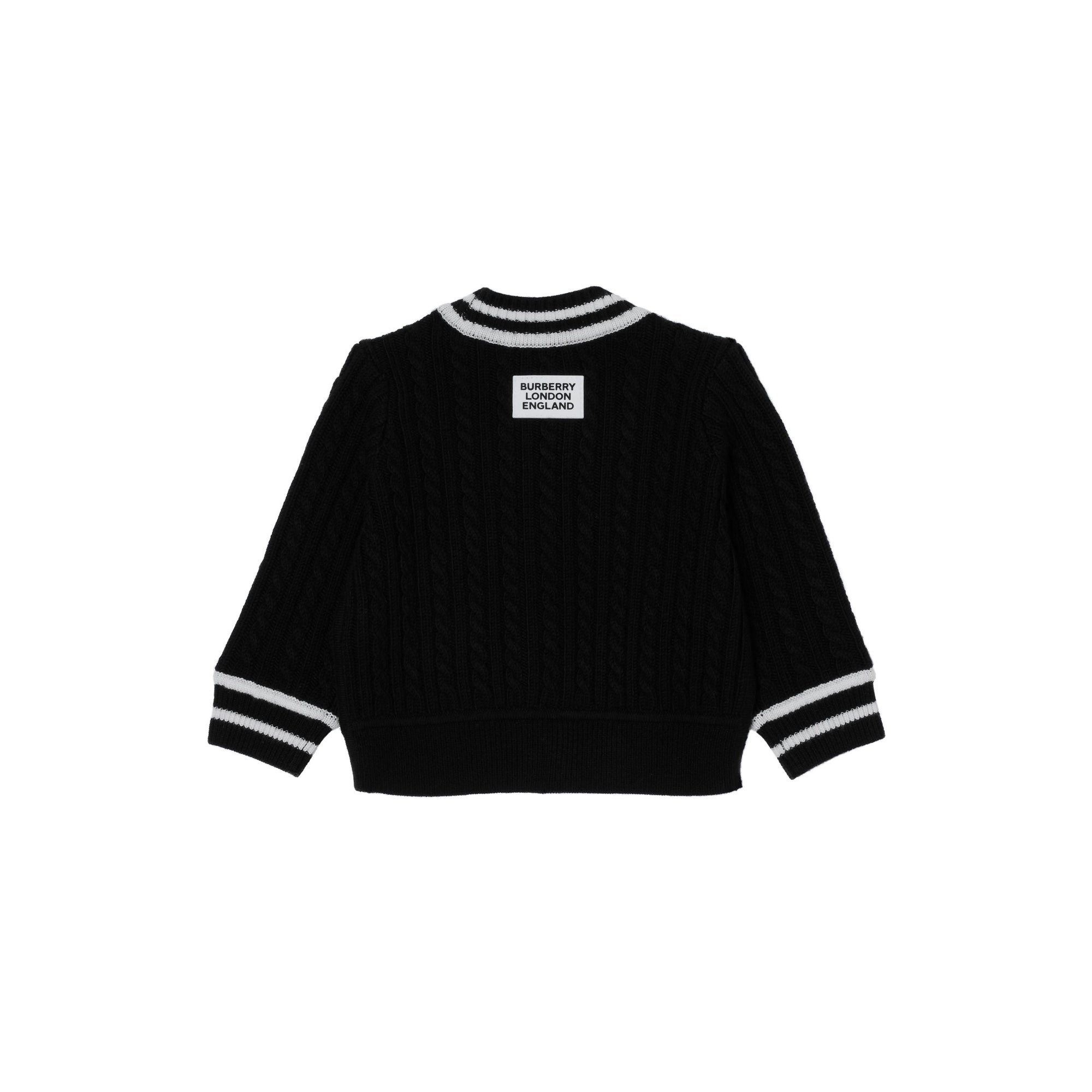 Cardigan en laine mélangée à motif daim - Black