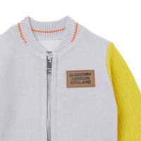 Veste en laine mélangée à motif daim - Light Grey