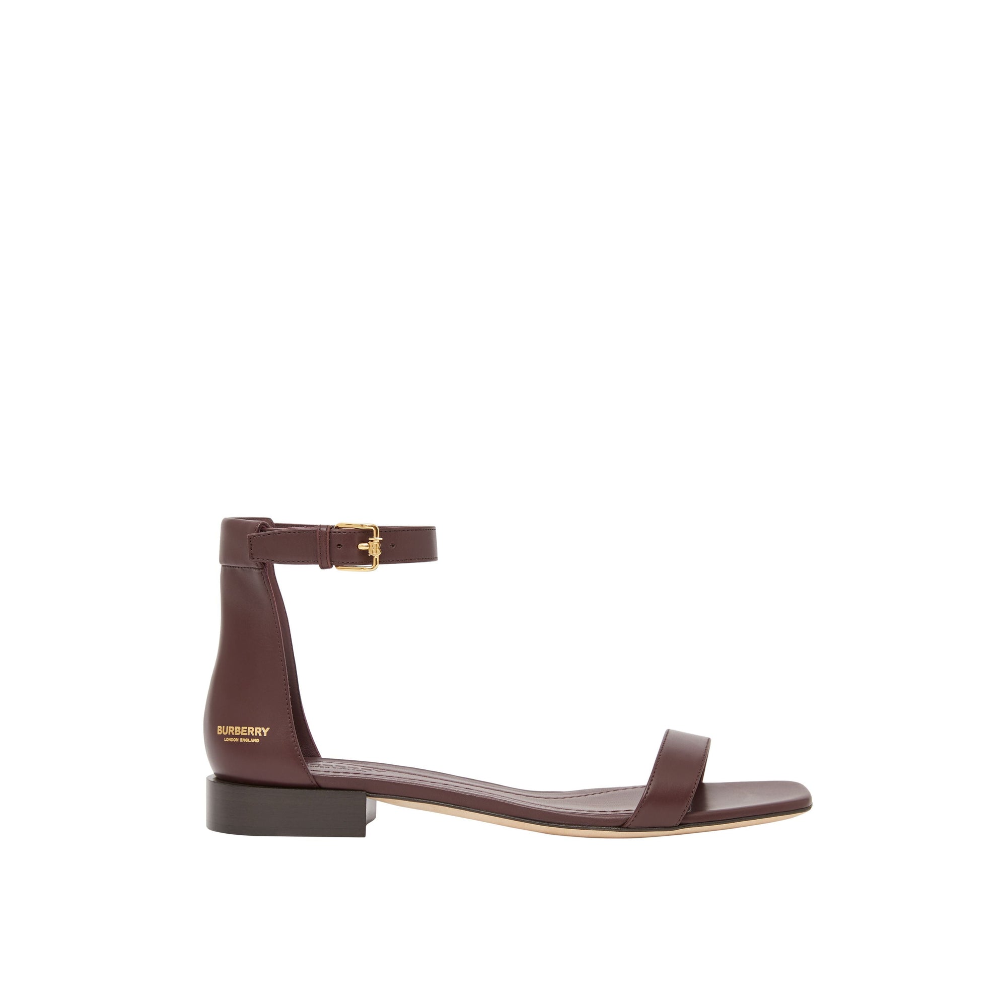 Sandales en cuir avec logo - Oxblood