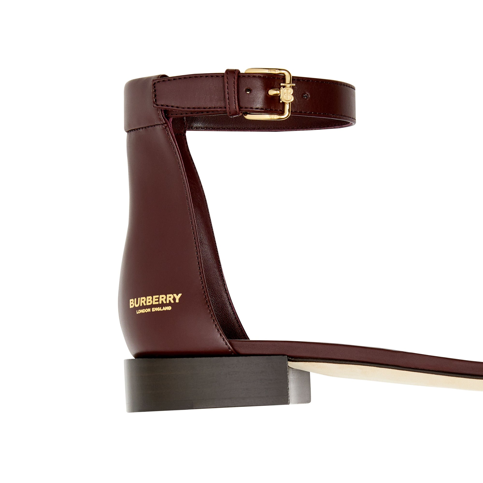Sandales en cuir avec logo - Oxblood