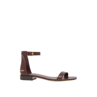 Sandales en cuir avec logo - Oxblood
