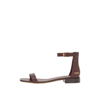 Sandales en cuir avec logo - Oxblood