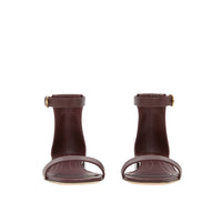 Sandales en cuir avec logo - Oxblood