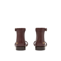 Sandales en cuir avec logo - Oxblood