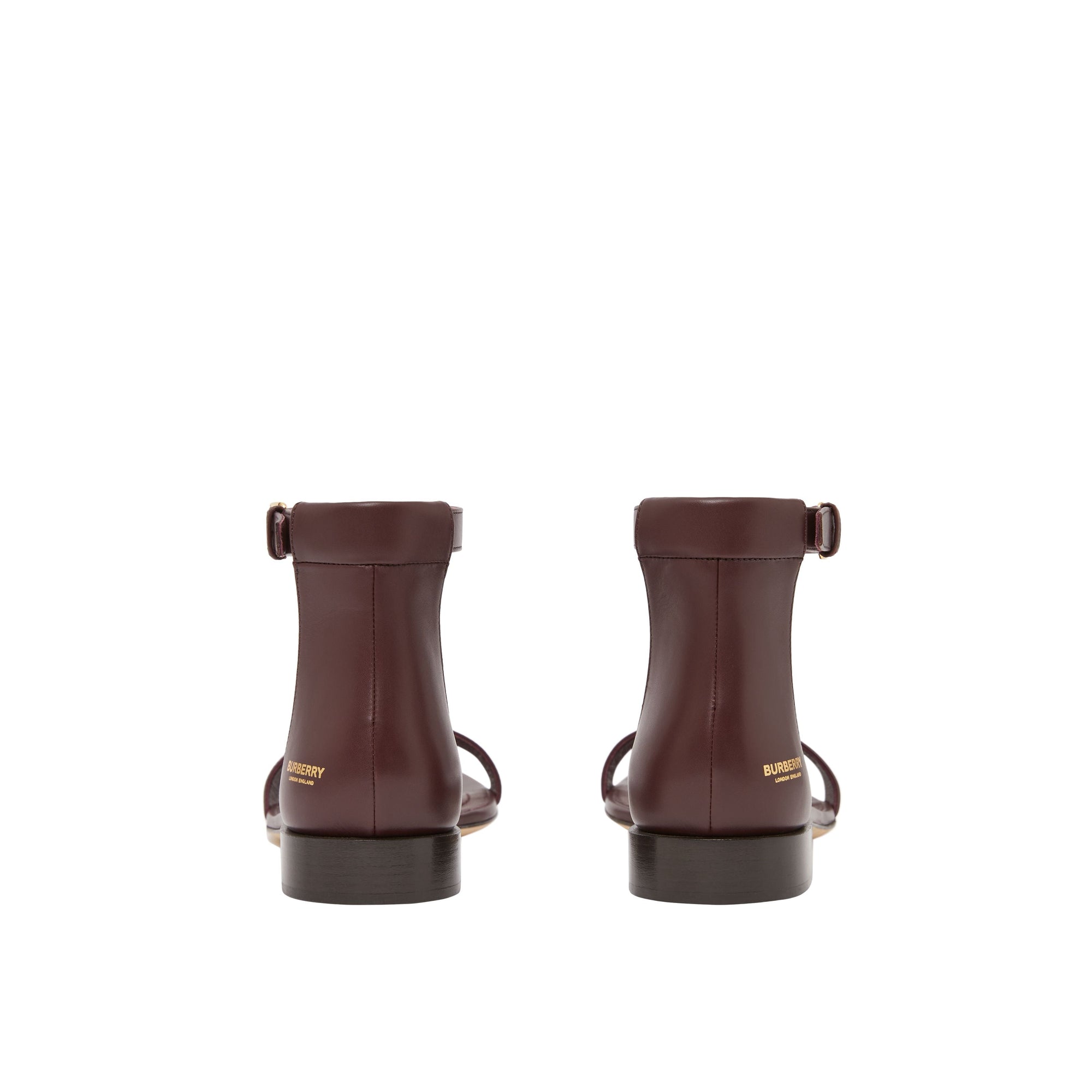 Sandales en cuir avec logo - Oxblood