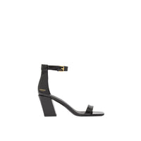 Sandales en cuir avec logo - Black