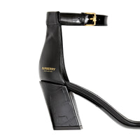 Sandales en cuir avec logo - Black