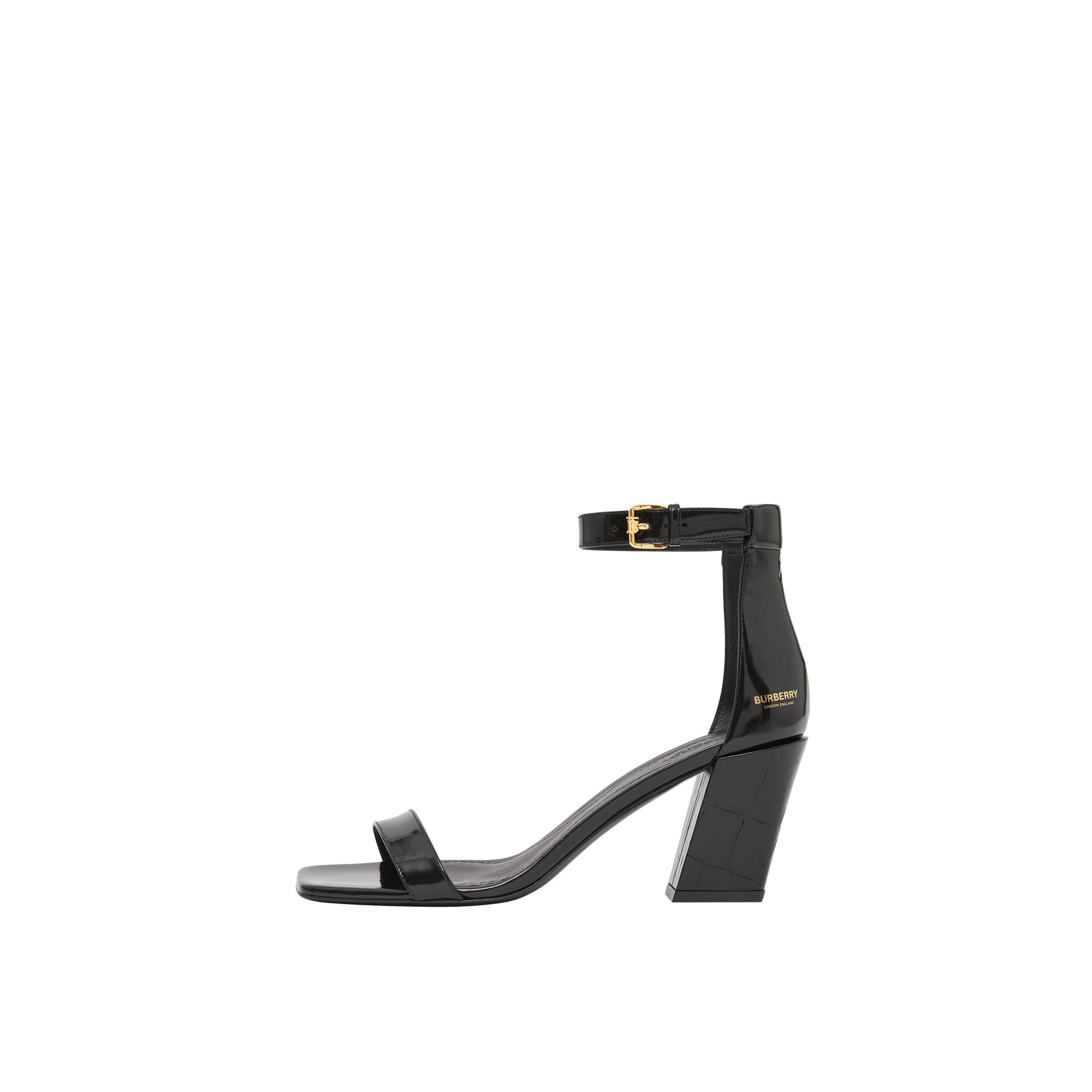 Sandales en cuir avec logo - Black