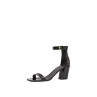 Sandales en cuir avec logo - Black