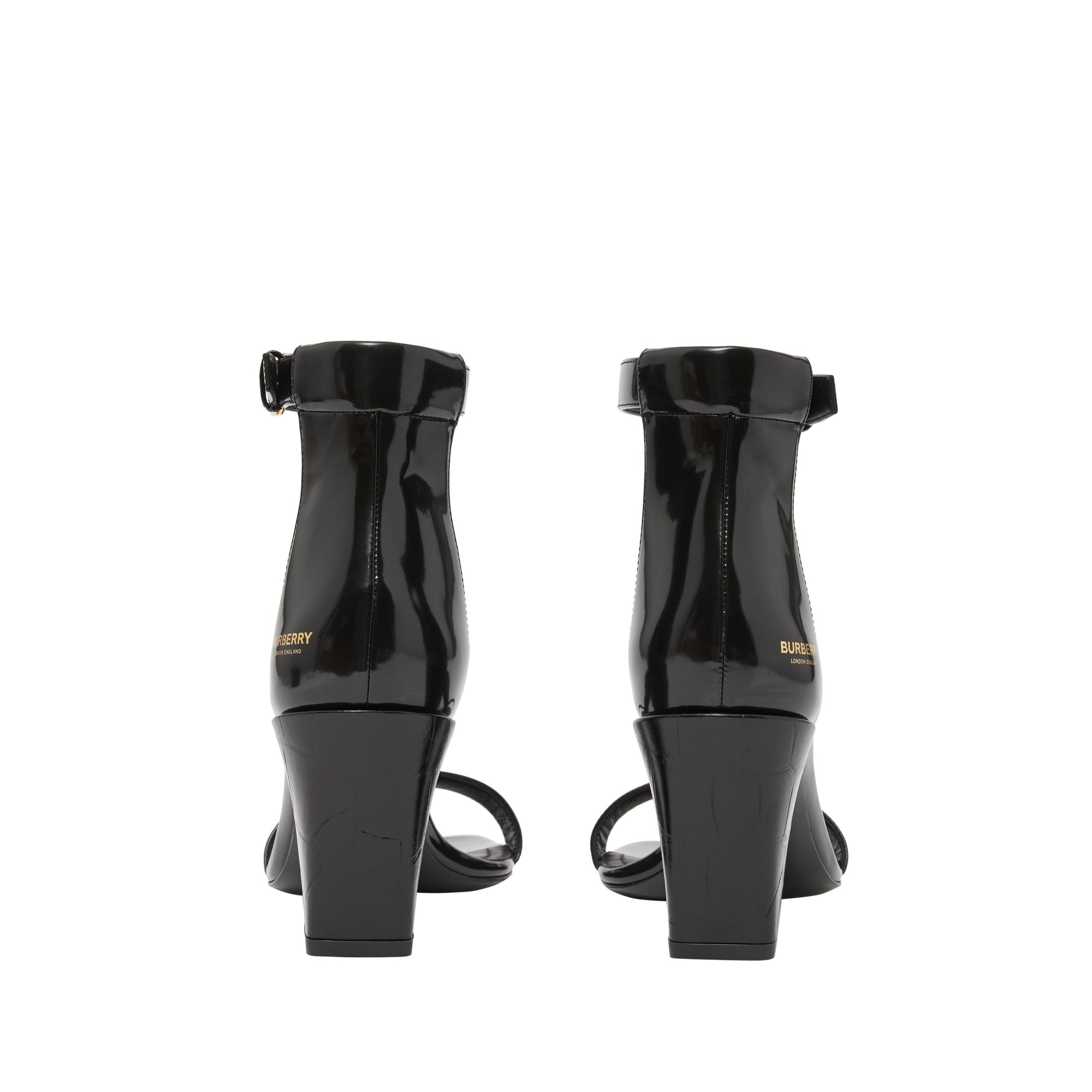 Sandales en cuir avec logo - Black