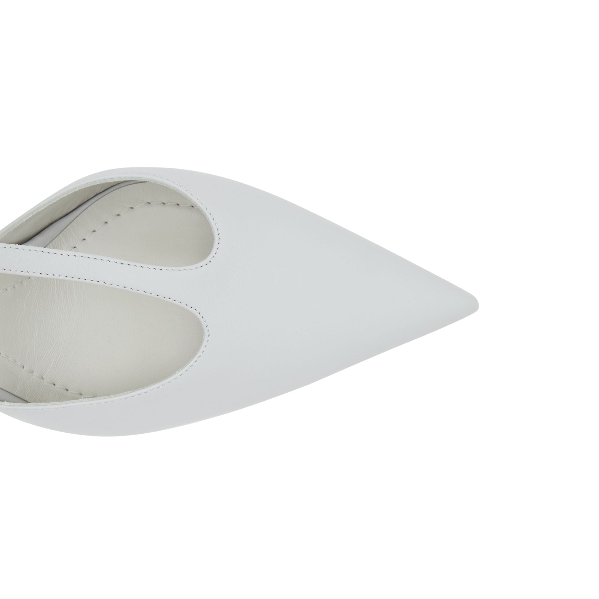Escarpins en cuir avec chaîne - Pebble Grey