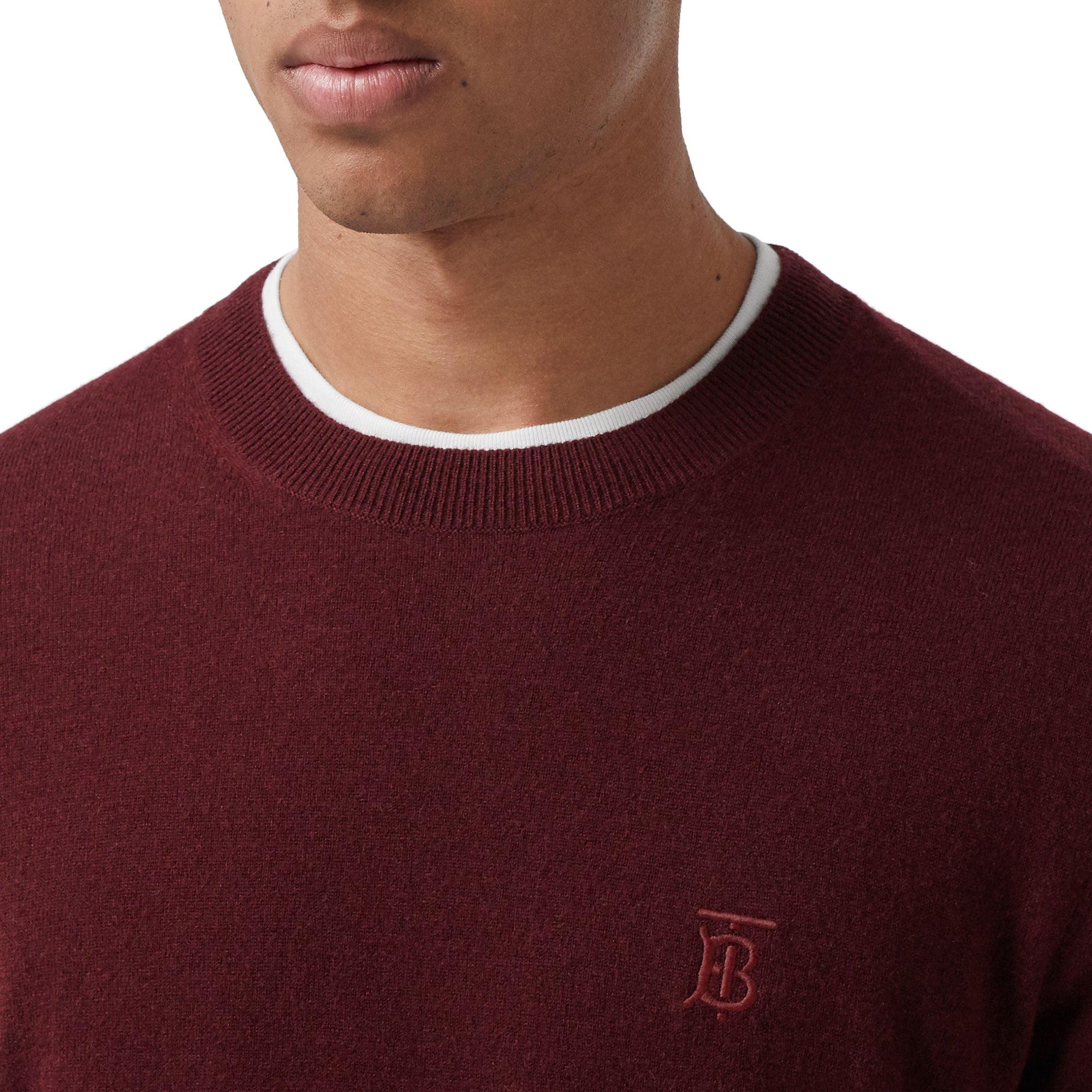 Pull en cachemire Monogram - Deep Merlot