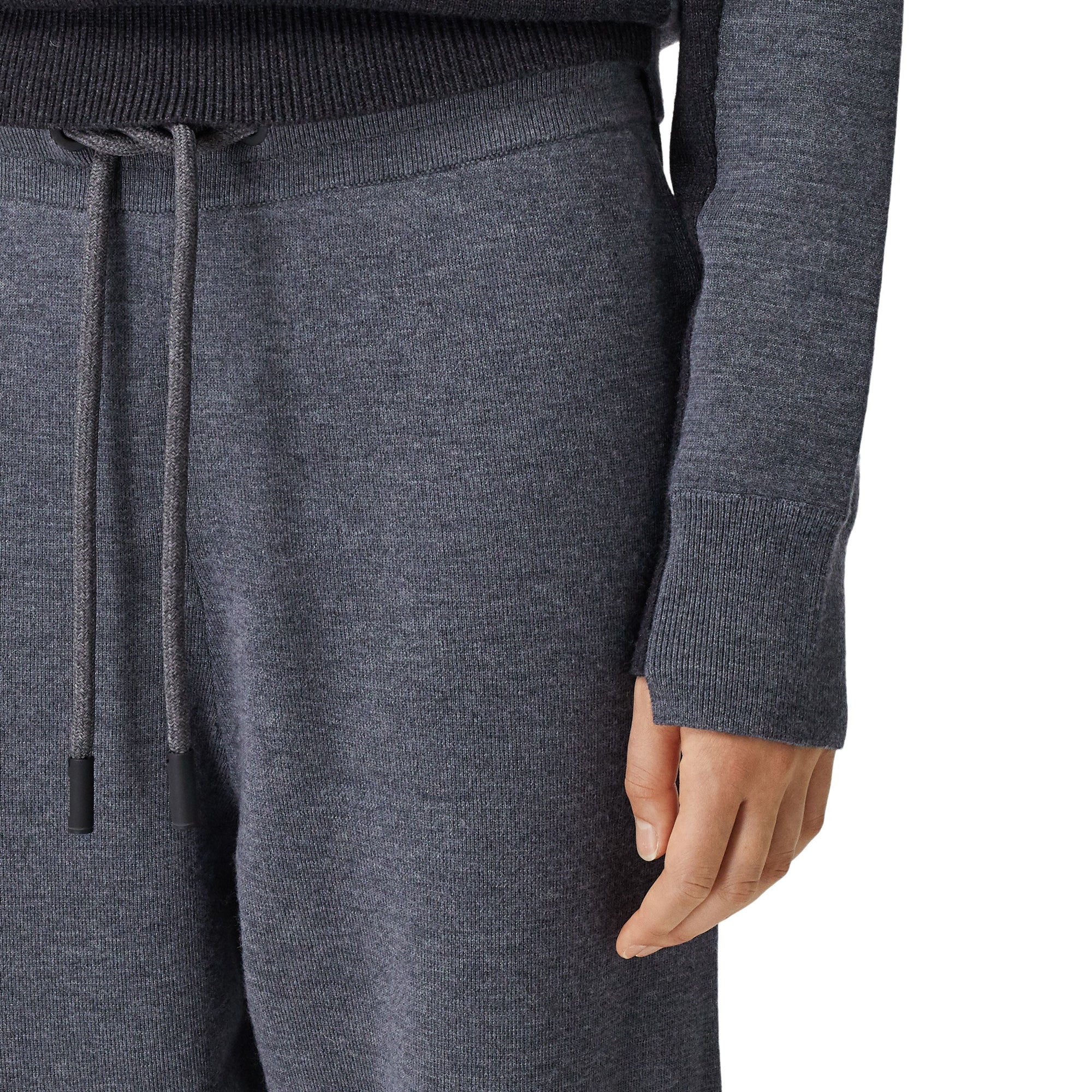 Pantalon de survêtement en laine mérinos bicolore - Charcoal Melange