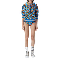 Sweat-shirt à capuche en coton Monogram unisexe - Bright Cobalt