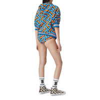 Sweat-shirt à capuche en coton Monogram unisexe - Bright Cobalt