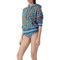 Sweat-shirt à capuche en coton Monogram unisexe - Bright Cobalt