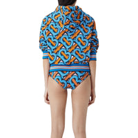 Sweat-shirt à capuche en coton Monogram unisexe - Bright Cobalt