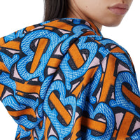 Sweat-shirt à capuche en coton Monogram unisexe - Bright Cobalt
