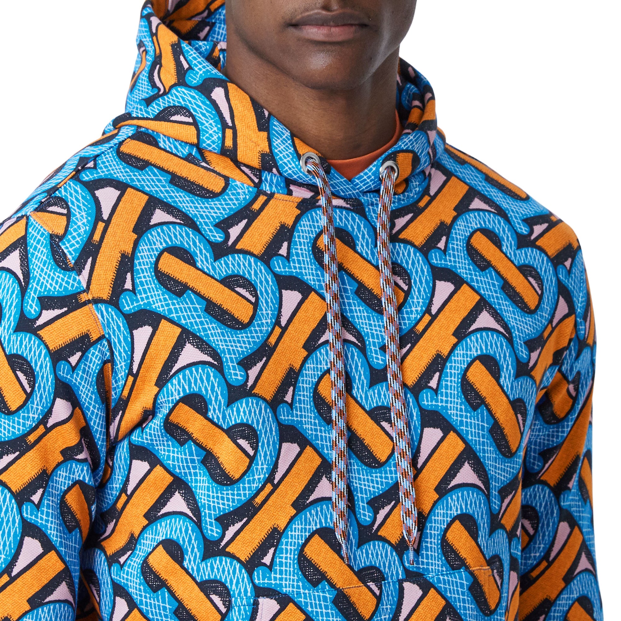 Sweat-shirt à capuche en coton Monogram unisexe - Bright Cobalt